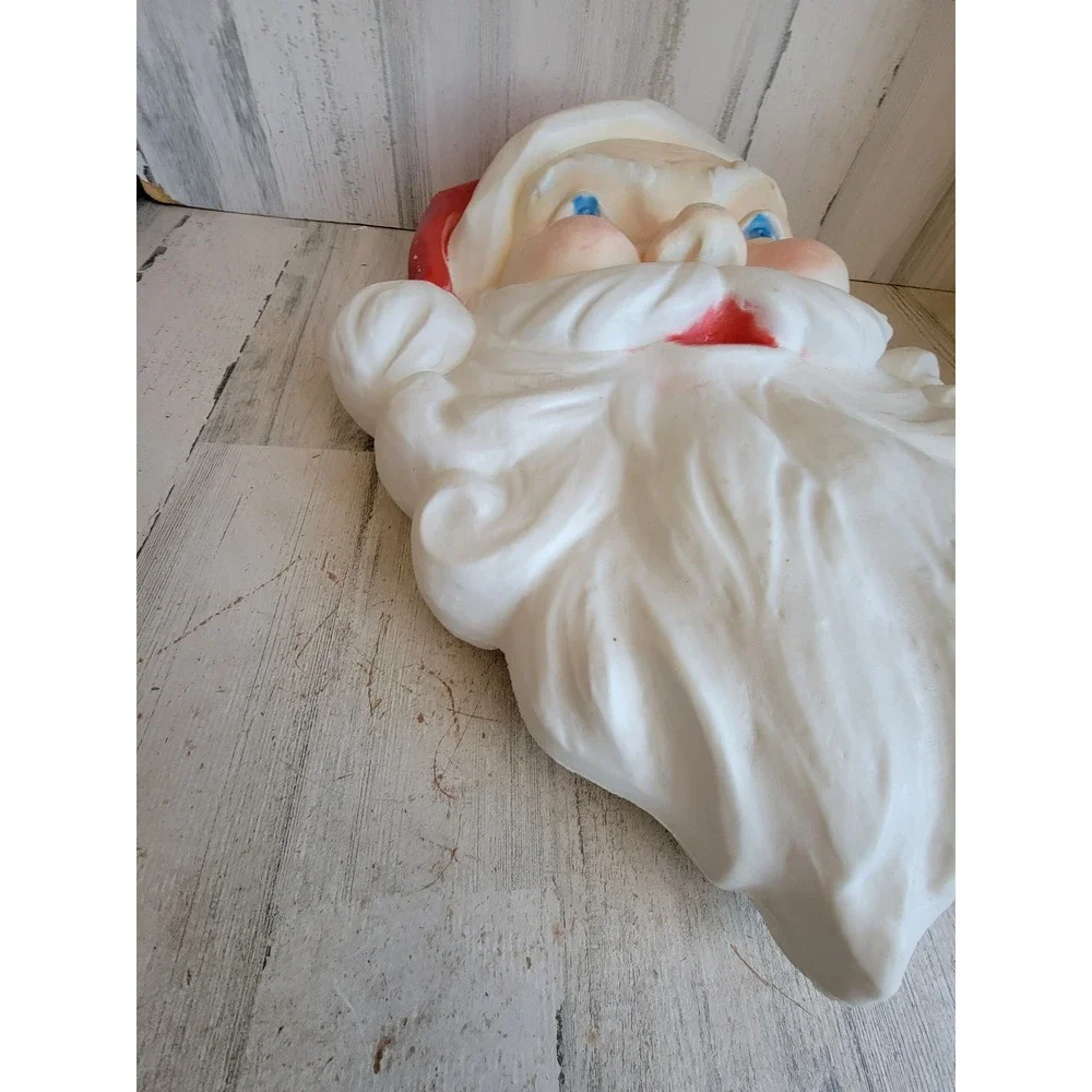 Union products Santa Claus vintage blow mold face Xmas Unique Home decor